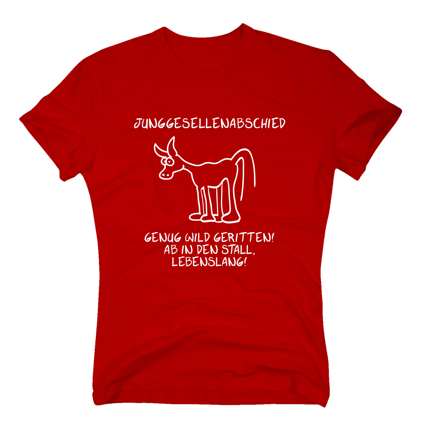 JGA TShirt Junggesellenabschied Wild Geritten Pferd Stall Lebenslang S