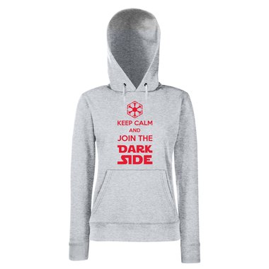 Damen Hoodie - Keep Calm and Join the Dark Side schwarz-rot S
