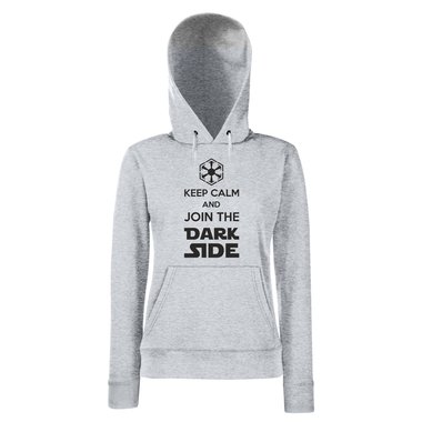 Damen Hoodie - Keep Calm and Join the Dark Side schwarz-rot S