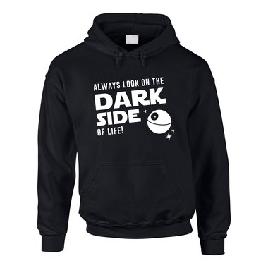 Herren Hoodie - Always look on the Dark Side of life schwarz-weiss 5XL