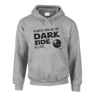 Herren Hoodie - Always look on the Dark Side of life schwarz-weiss 5XL