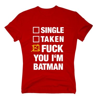 Single Taken Fuck You Im Batman - T-Shirt Herren gelb XXL