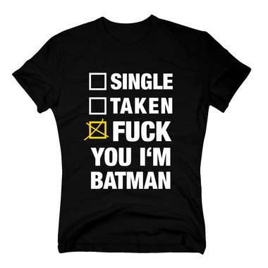 Single Taken Fuck You Im Batman - T-Shirt Herren gelb XXL