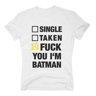 Single Taken Fuck You Im Batman - T-Shirt Herren gelb XXL
