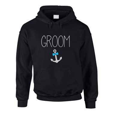 JGA Herren Hoodie - Groom Anchor grau-dunkelblau XL