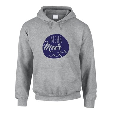 Herren Hoodie - Mehr Meer grau-dunkelblau XS