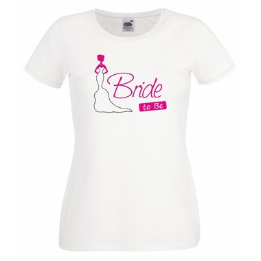 JGA Damen T-Shirt - Bride to be Pink XXL