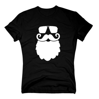 T-Shirt Cooler Weihnachtsmann schwarz-weiss L