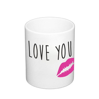 Kaffeebecher I LOVE YOU Kuss Knutscha Liebe Kuss Mund Kaffee Coffee