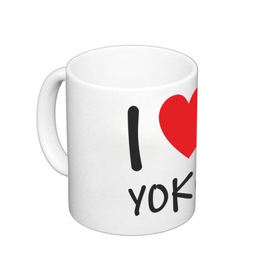 Kaffeebecher I LOVE YOKO und Klaas Duell um die Welt Winterscheidt Comedy
