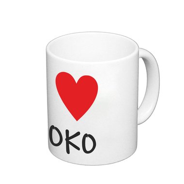Kaffeebecher I LOVE YOKO und Klaas Duell um die Welt Winterscheidt Comedy