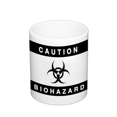 Kaffeebecher Caution Biohazard Biogefhrdung biologisches Risiko FUN