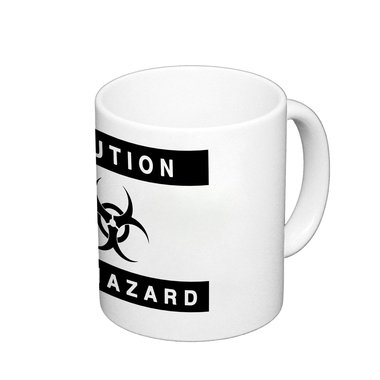 Kaffeebecher Caution Biohazard Biogefhrdung biologisches Risiko FUN