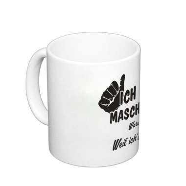 Ich bin Maschinist - Kaffeebecher - Job Beruf Kollege weiss-schwarz