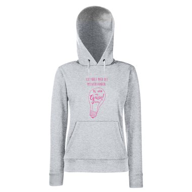 Damen Hoodie - Ich muss ein Genie sein! - Gedanken Wissen Macht Knstlerin Irre XS fuchsia-schwarz