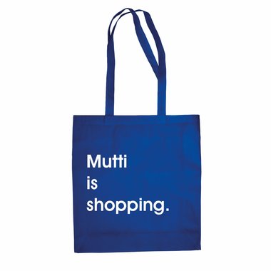 Baumwolltasche Jutebeutel Mutti is shopping