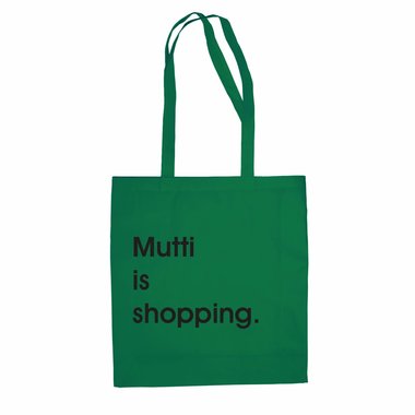 Baumwolltasche Jutebeutel Mutti is shopping