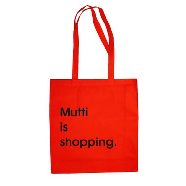 Baumwolltasche Jutebeutel Mutti is shopping