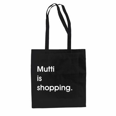 Baumwolltasche Jutebeutel Mutti is shopping