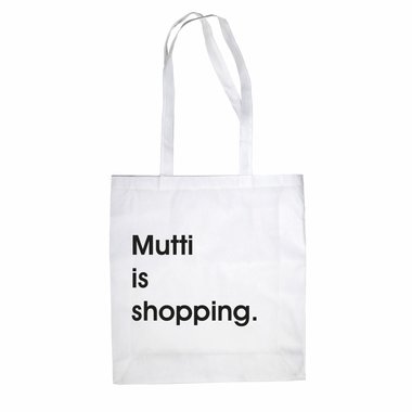 Baumwolltasche Jutebeutel Mutti is shopping