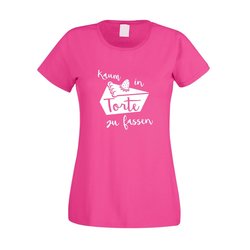 Damen T-Shirt - Kaum in Torte zu fassen - Humor Wortspiel...