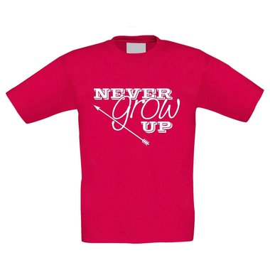 Kinder T-Shirt - Never grow up - Spielkind Inneres Kind Kindheit Jung Alt Jugend