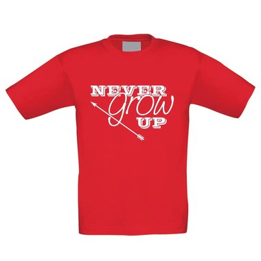 Kinder T-Shirt - Never grow up - Spielkind Inneres Kind Kindheit Jung Alt Jugend