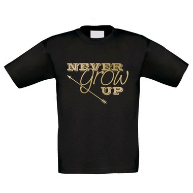 Kinder T-Shirt - Never grow up - Spielkind Inneres Kind Kindheit Jung Alt Jugend