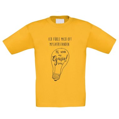 Kinder T-Shirt - Ich muss ein Genie sein! - Kind Gedanke Wissen Jugend Verrückt