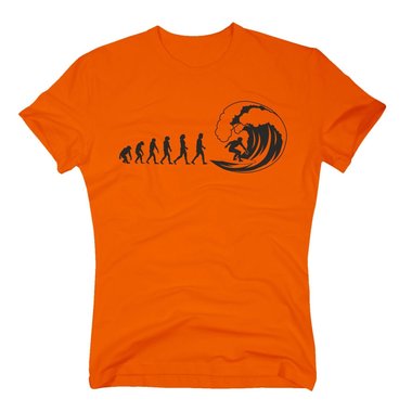 Herren T-Shirt - Surfer Evolution - Hobby Kite Wind Surfen Wellenreiten Surf