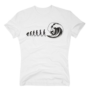 Herren T-Shirt - Surfer Evolution - Hobby Kite Wind Surfen Wellenreiten Surf