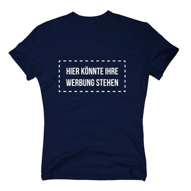 Herren T-Shirt - Hier knnte Ihre Werbung stehen - Marketing Reklame Medien gelb-schwarz M