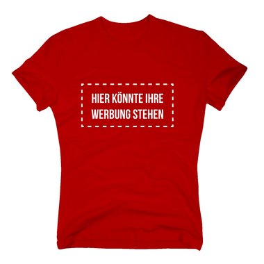Herren T-Shirt - Hier knnte Ihre Werbung stehen - Marketing Reklame Medien gelb-schwarz M