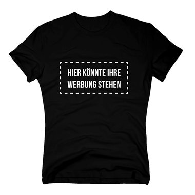 Herren T-Shirt - Hier knnte Ihre Werbung stehen - Marketing Reklame Medien gelb-schwarz M
