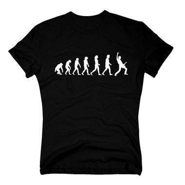 Herren T-Shirt - Gitarristen Evolution - Hobby Musiker Band Gitarrist Song Musik