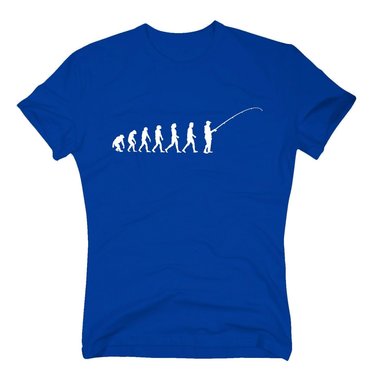 Herren T-Shirt - Evolution Angeln - Hobby Sport Angel Angelrute Fisch Fischen