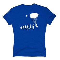 Herren T-Shirt - Evolution Fallschirm - Hobby Sport...