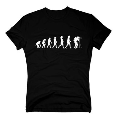Herren T-Shirt - Evolution Fotograf - Hobby Leidenschaft Bild Kamera Fotografie