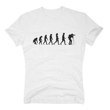 Herren T-Shirt - Evolution Fotograf - Hobby Leidenschaft Bild Kamera Fotografie