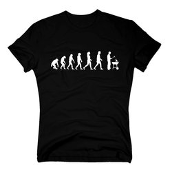 Herren T-Shirt - Evolution Grillen - Hobby Griller...