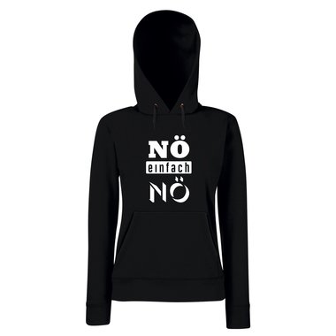 Damen Hoodie - N einfach N - Humor Witz Gegen Alles Prinzessin Zicke Nein Spa