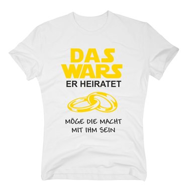 DAS WARS T-Shirt Herren Junggesellenabschied Hochzeit JGA Trauzeuge