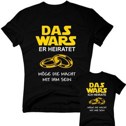 DAS WARS T-Shirt Herren Junggesellenabschied Hochzeit JGA...