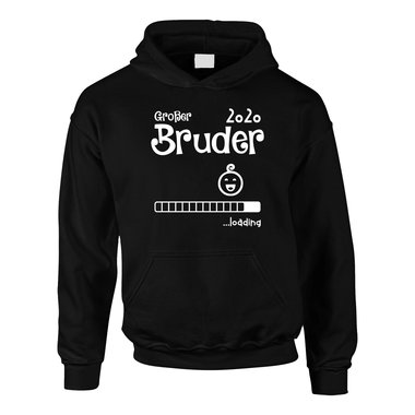 Kinder Hoodie - Groer Bruder 2020 Loading schwarz-weiss 80-92