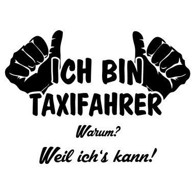 Ich bin Taxifahrer Kaffeebecher - Taxiunternehmen Taxi Beruf Job weiss-schwarz