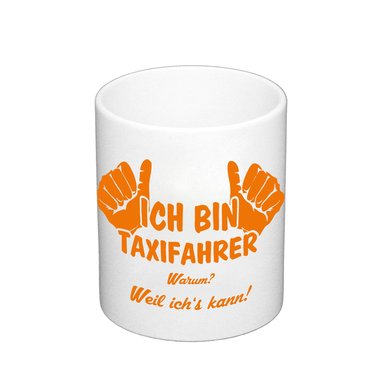 Ich bin Taxifahrer Kaffeebecher - Taxiunternehmen Taxi Beruf Job weiss-schwarz
