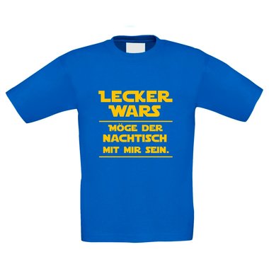 Dessert Kinder T-Shirt - Lecker Wars - Mge der Nachtisch mit mir sein - Fan TV weiss-gelb 152-164