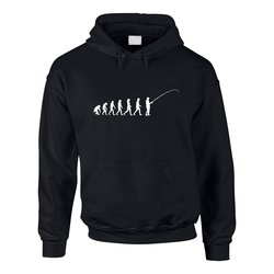 Herren Hoodie - Evolution Angel - Angeln Angelrute Fisch...