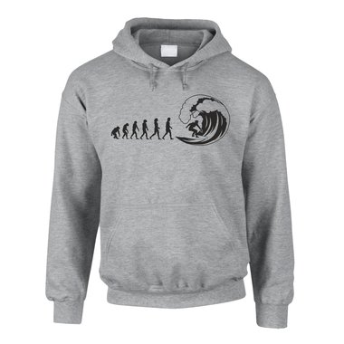 Herren Hoodie - Evolution Surfer - Hobby Sport Wellenreiter Wasser Meer Kite
