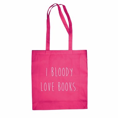 Baumwolltasche I Bloody Love Books Jutebeutel lange Henkel Vintage Hipster